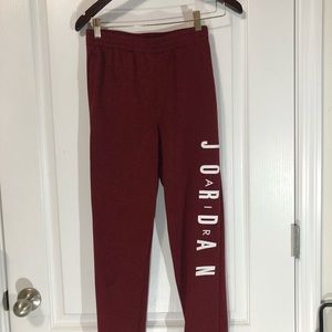 Red joggers for boys Jordan brand size 10-12